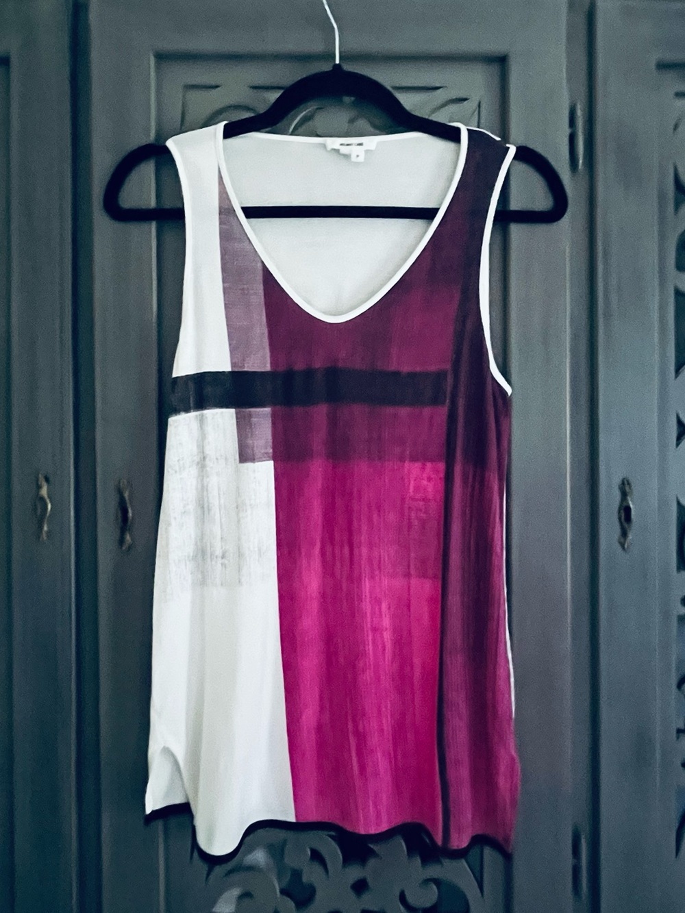 Helmut Lang sleeveless magenta top P